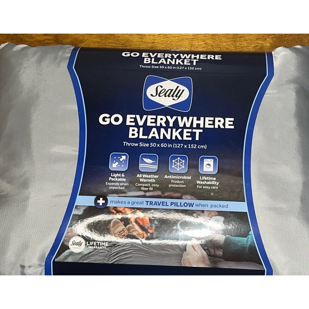 Sealy® Go Everywhere Blanket - Gray - Throw Size 50